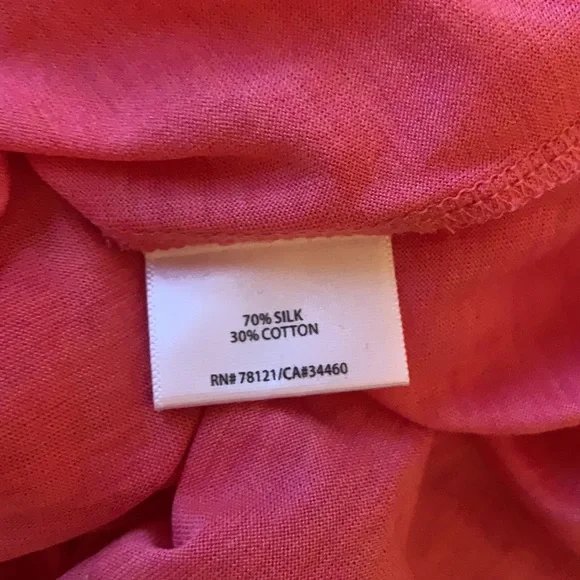 Eileen Fisher Organic Silk and Cotton Round Neck Tee. Cap Sleeves. NWT. Size M - Picture 7 of 7